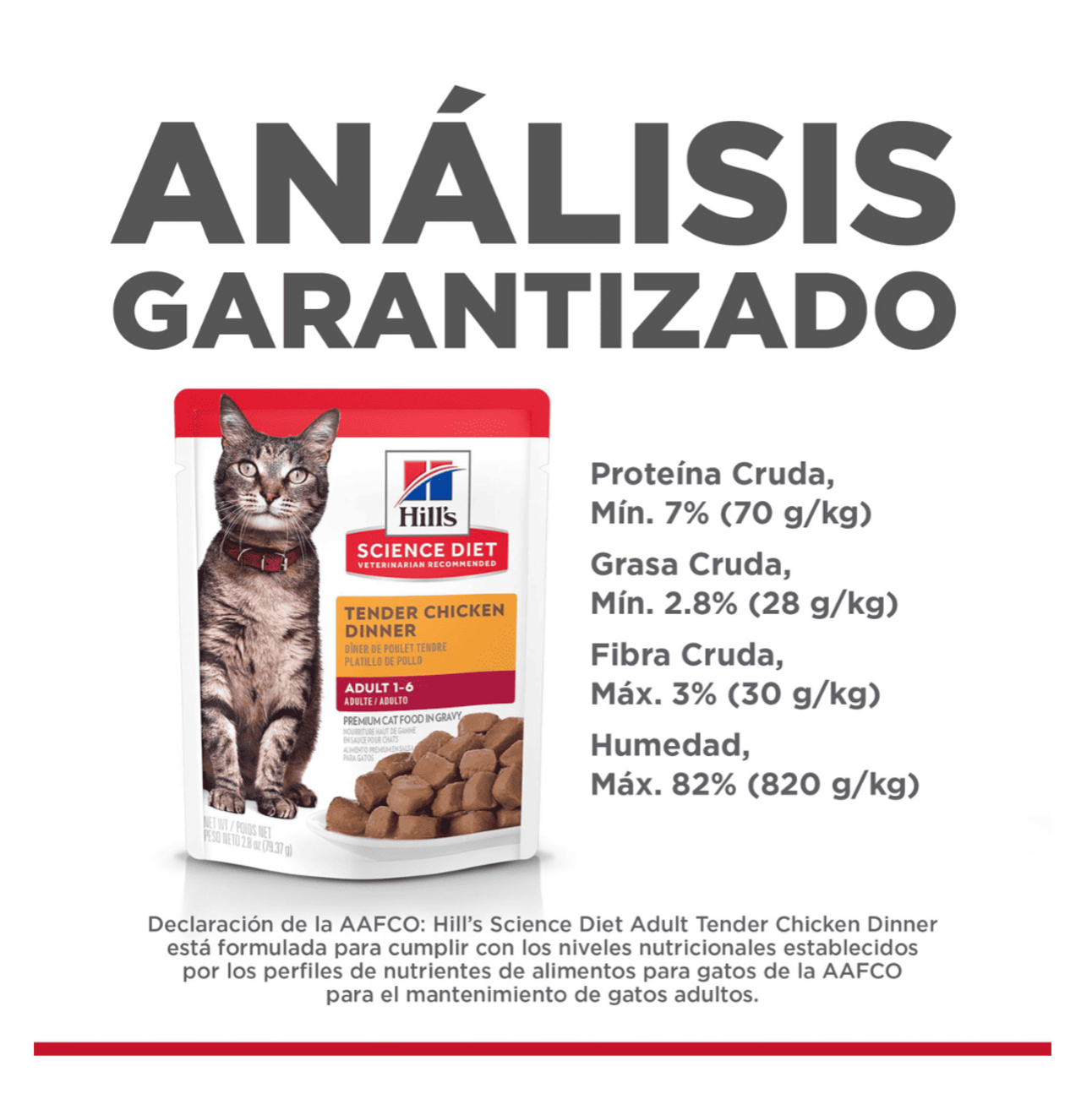 Hills Adult Tender Chicken Dinner Pouch - Alimento Húmedo para Gatos