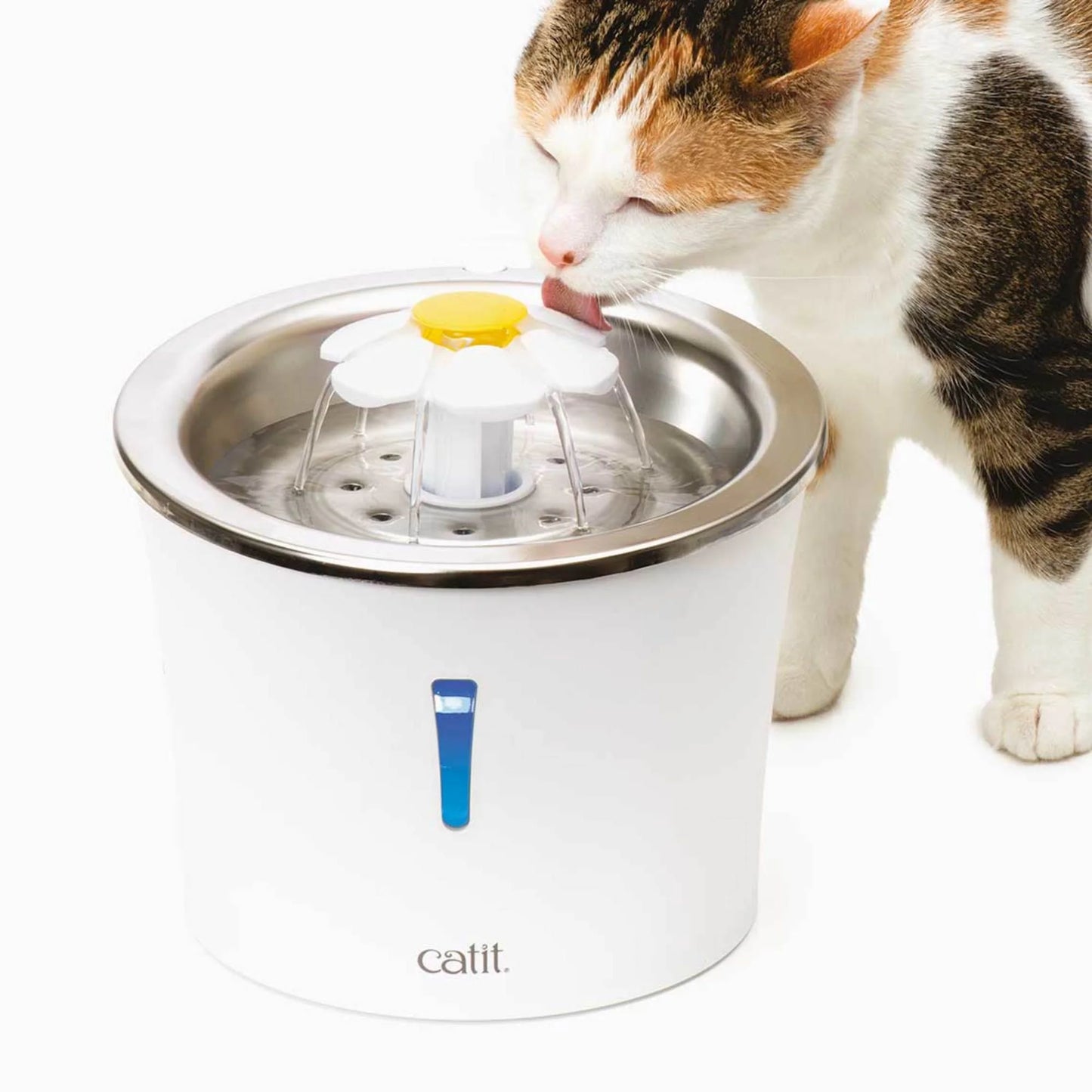 Catit Flower Fountain Acero Inoxidable (3 Litros) - Fuente para Gatos