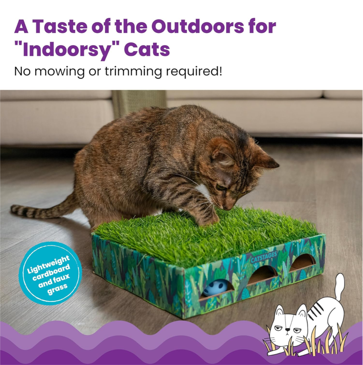 Catstages Grass Patch Hunting Box - Juguetes para Gatos