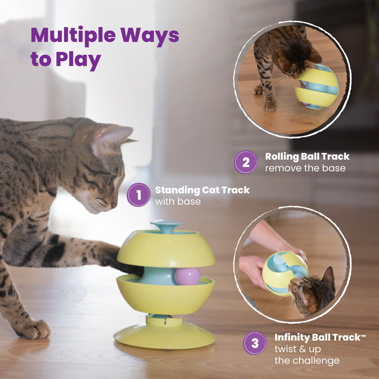 Catstages Twist-A-Ball Track - Juguetes para Gatos