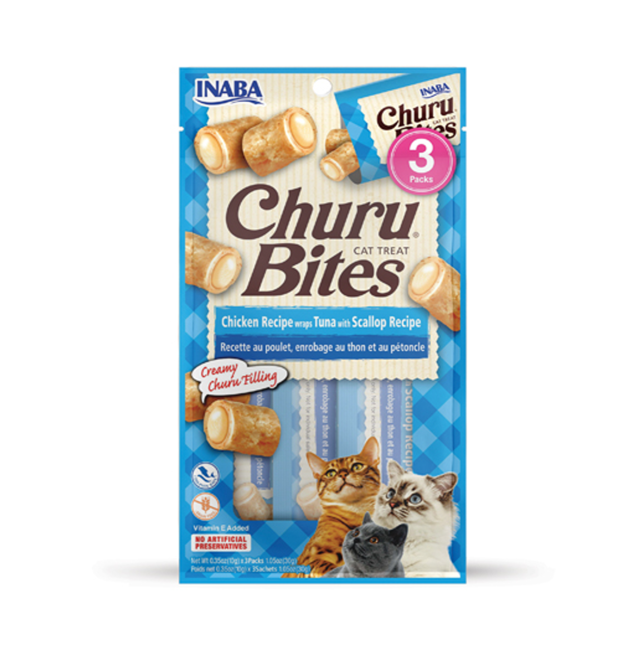 Churu Bites Tuna with Scallop - Snacks para Gatos