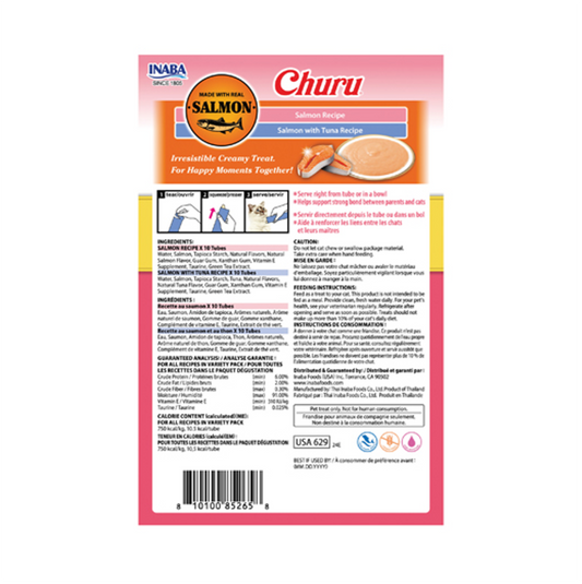 Churu Cat Salmon and Tuna Variety - Snacks para Gatos