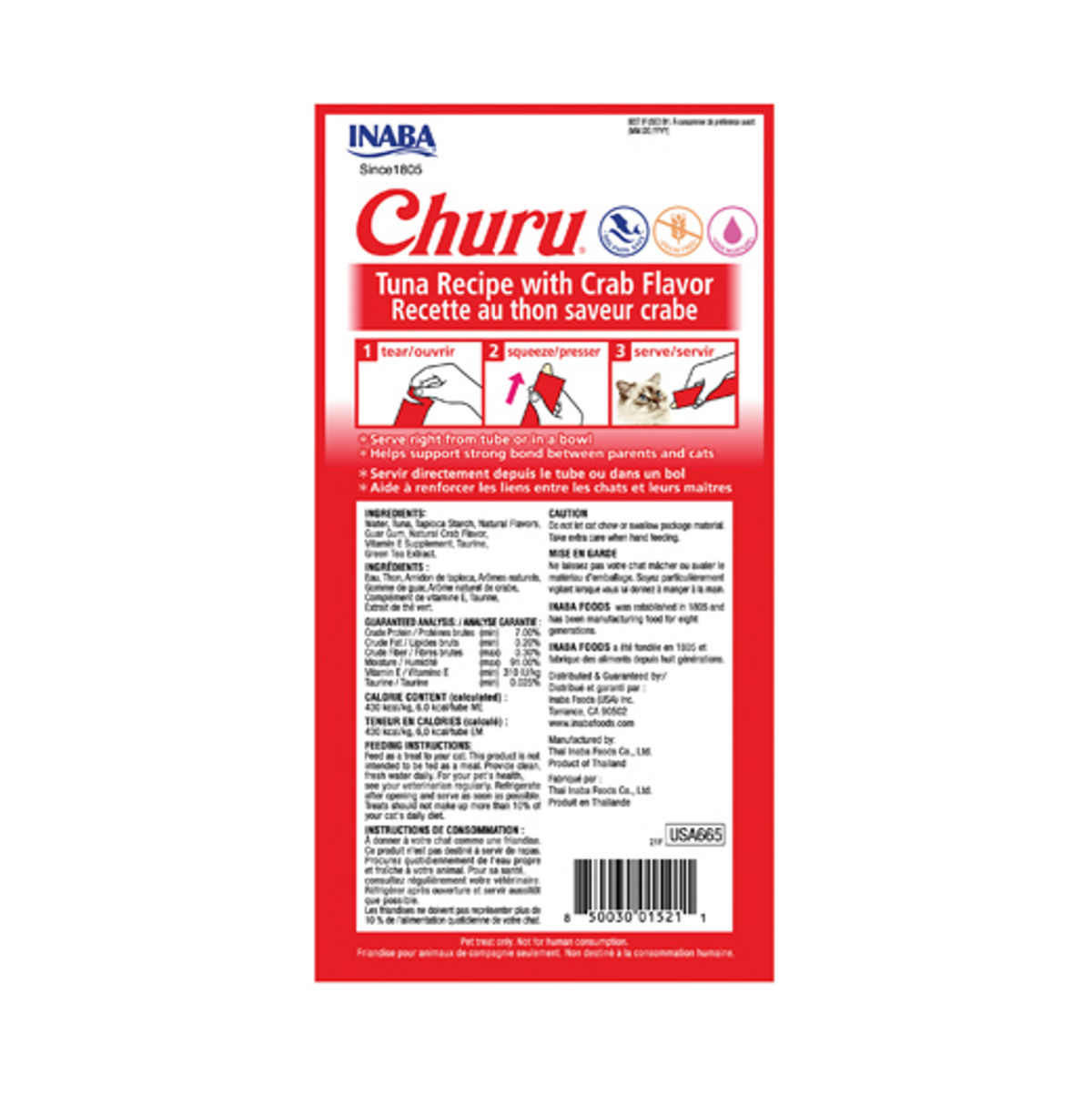 Churu Cat Tuna Recipe with Crab Flavor - Snacks para Gatos