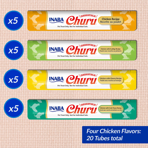 Churu Chicken Variety Box para Gatos - Snacks Líquidos para Gatos