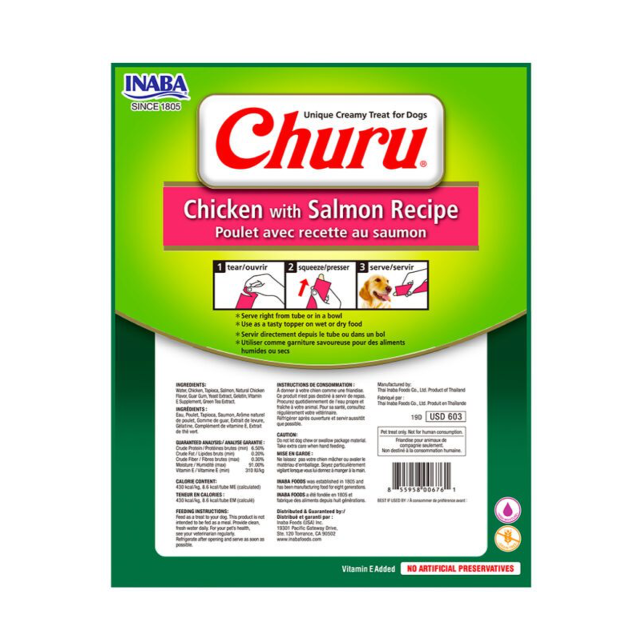 Churu Pollo y Salmón - Snacks para Perro