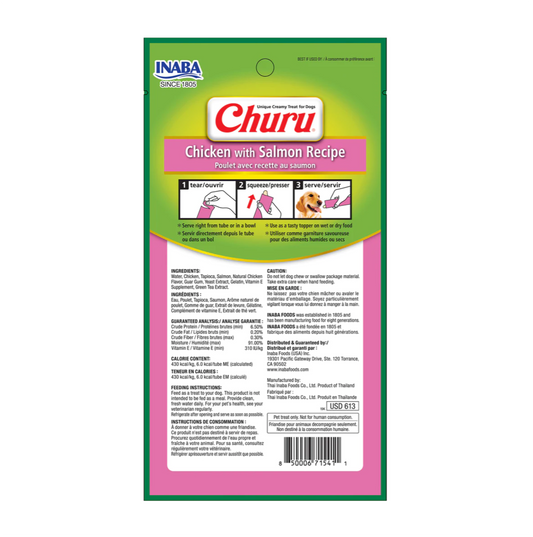 Churu Pollo y Salmón - Snacks para Perro