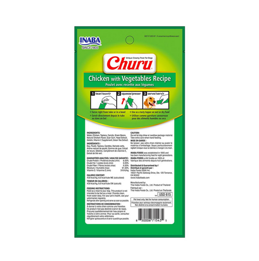Churu Chicken with Vegetables - Snacks para Perros