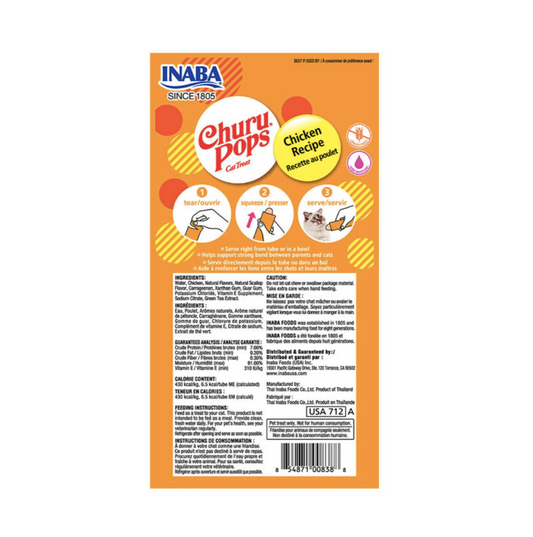 Churu Pops Chicken - Snacks para Gatos