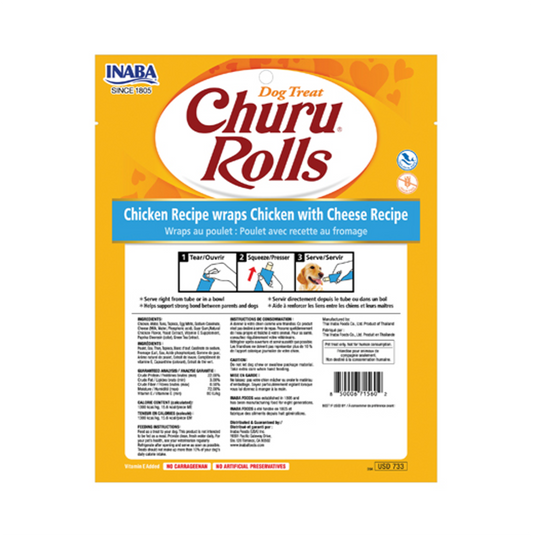 Churu Rolls Chicken with Cheese - Snacks para Perros