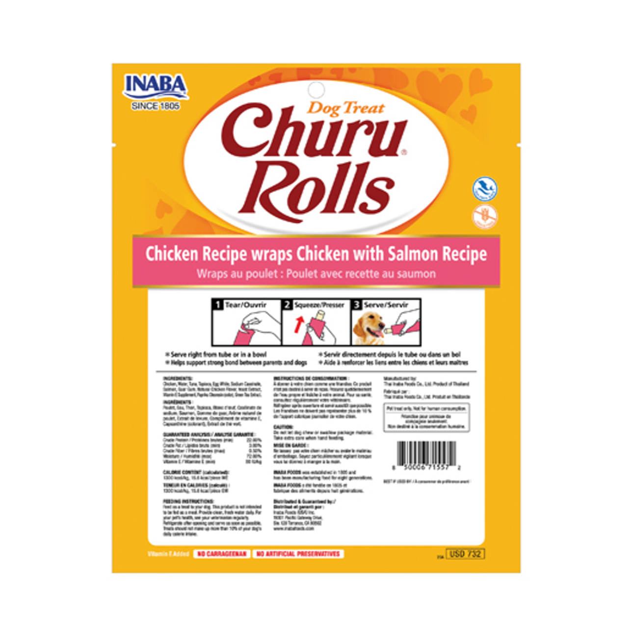 Churu Rolls Chicken with Salmon - Snacks para Perros
