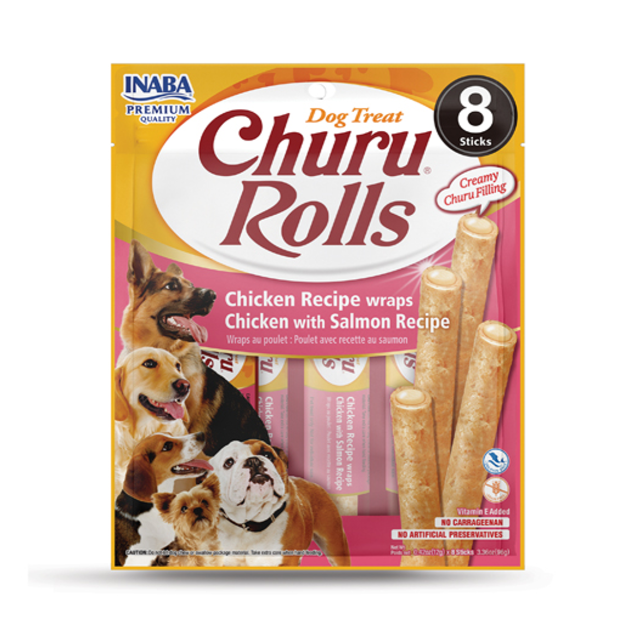 Churu Rolls Chicken with Salmon - Snacks para Perros