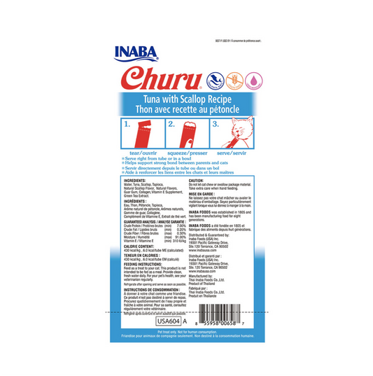 Churu Atún y Scallop - Snacks para Gatos