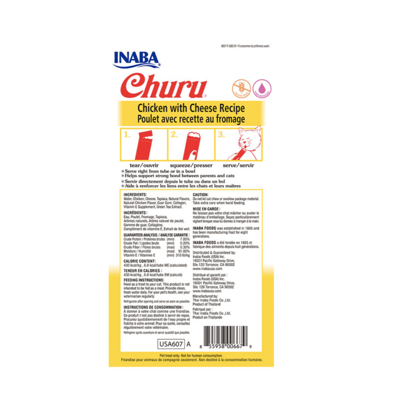 Churu Chicken with Cheese - Snacks para Gatos