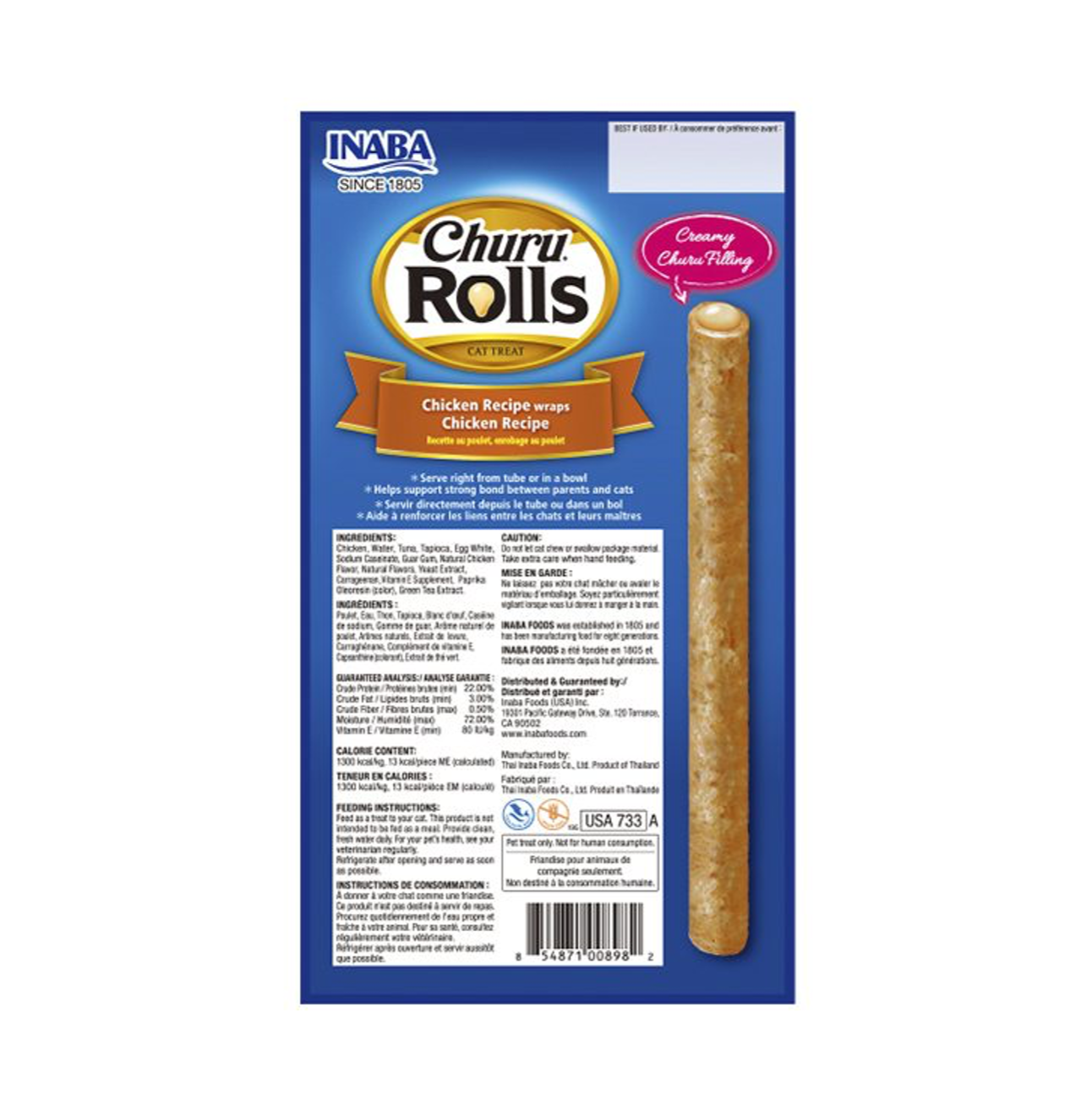 Churu Rolls Chicken Recipe Wraps Chicken Recipe - Snacks para Gatos