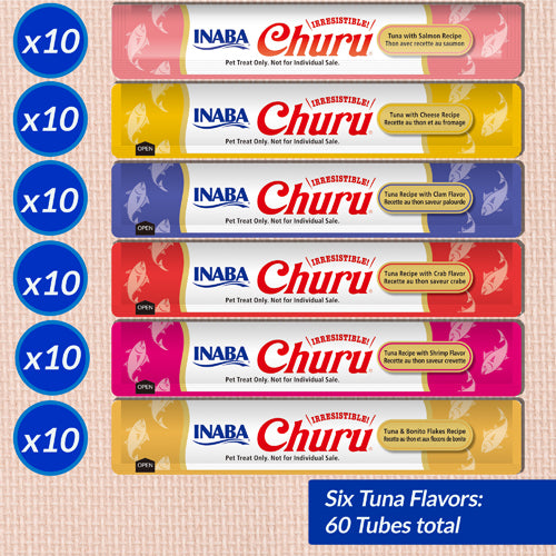Churu Tuna Variety Box 60 Unidades - Snacks para Gatos