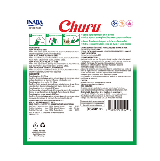 Churu Tuna and Seafood Variety Box - Snacks para Gatos