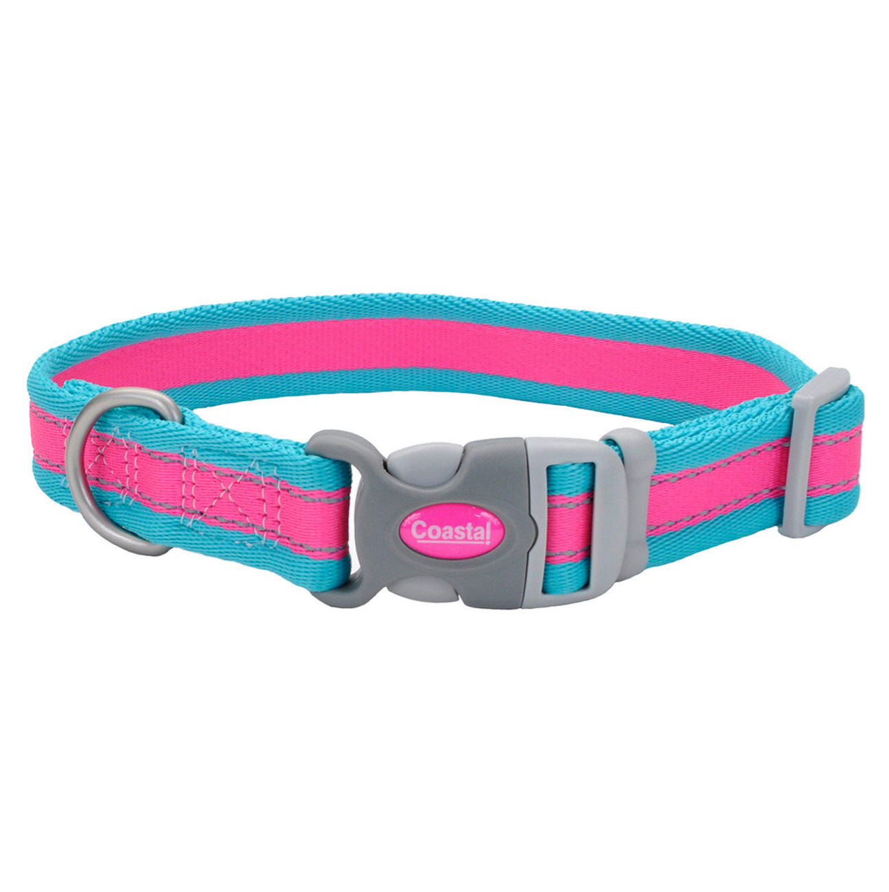 Coastal Pro Reflective Collar Fuscia with Teal - Collares para Perros