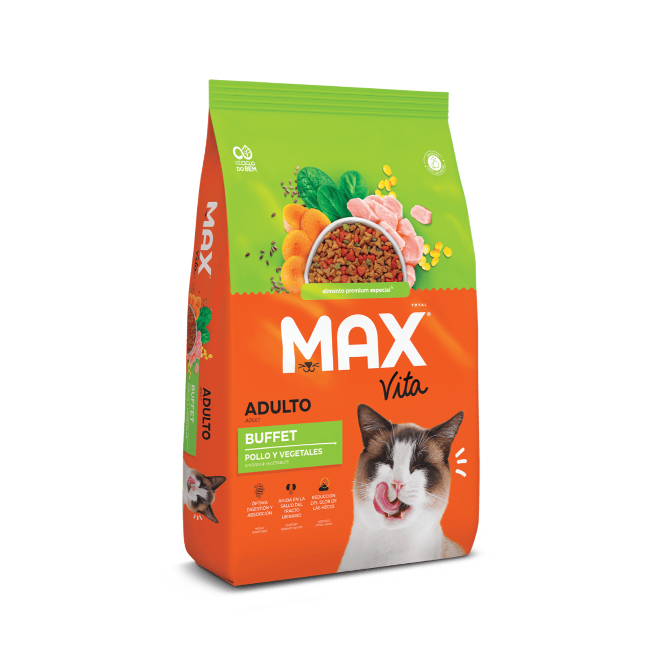 Max Vita Gato Adulto Buffet Pollo y Vegetales - Alimento para Gatos