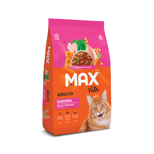 Max Vita Adultos Sabores Pollo y Pescado - Alimento para Gatos