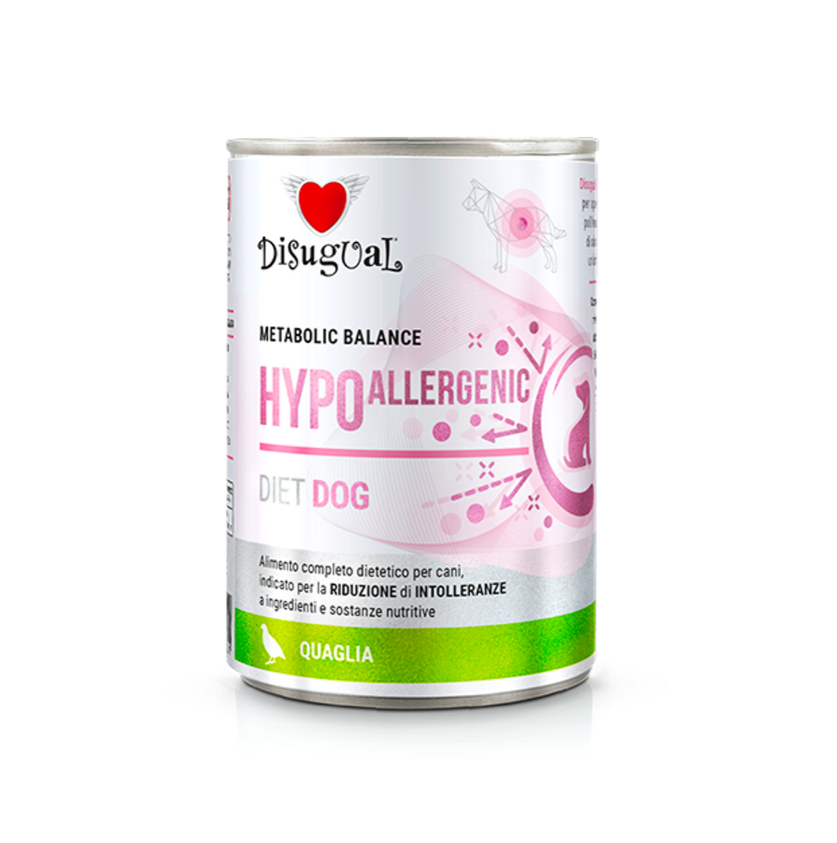 Disugual Dog Hypoallergenic Codorniz - Alimento Húmedo para Perros