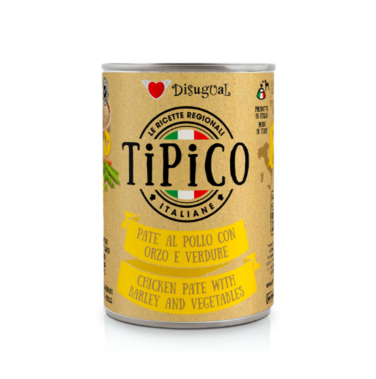 Disugual Tipico Dog Pollo con Cebada y Verduras - Alimento para Perros