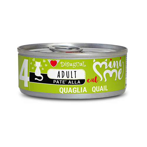 Disugual Cat Adult Mini Me 4 Codorniz - Alimento Húmedo para Gatos