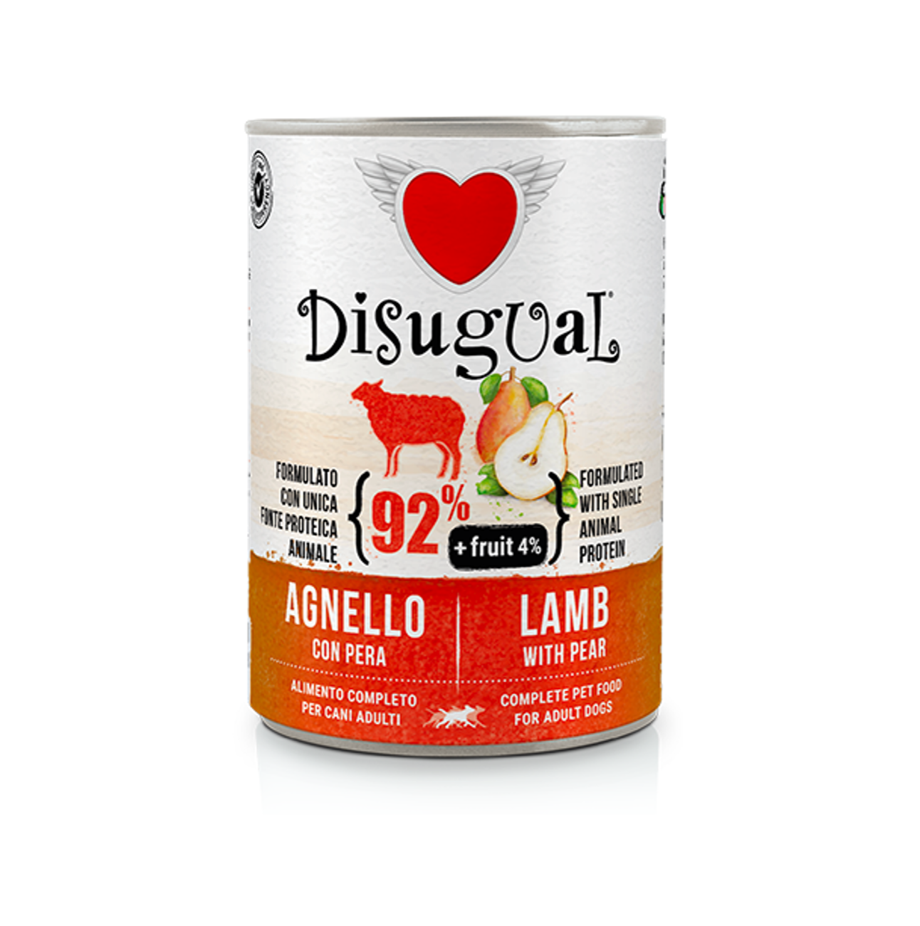 Disugual Dog Adult Fruit Cordero y Pera - Alimento Húmedo para Perros