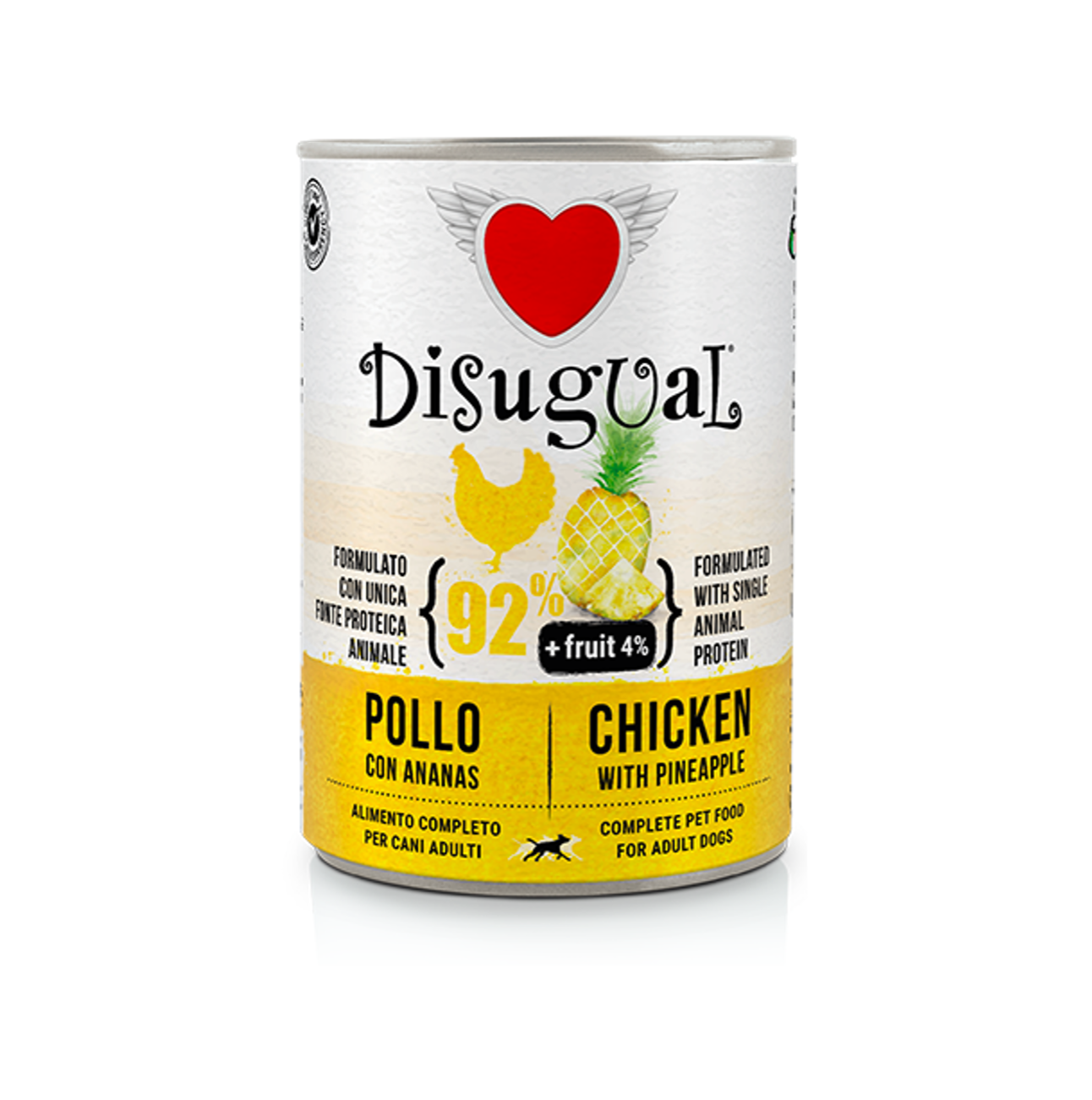 Disugual Dog Adult Fruit Pollo y Piña - Alimento Húmedo para Perros
