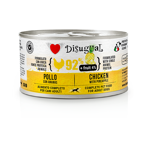 Disugual Dog Adult Fruit Pollo y Piña - Alimento Húmedo para Perros