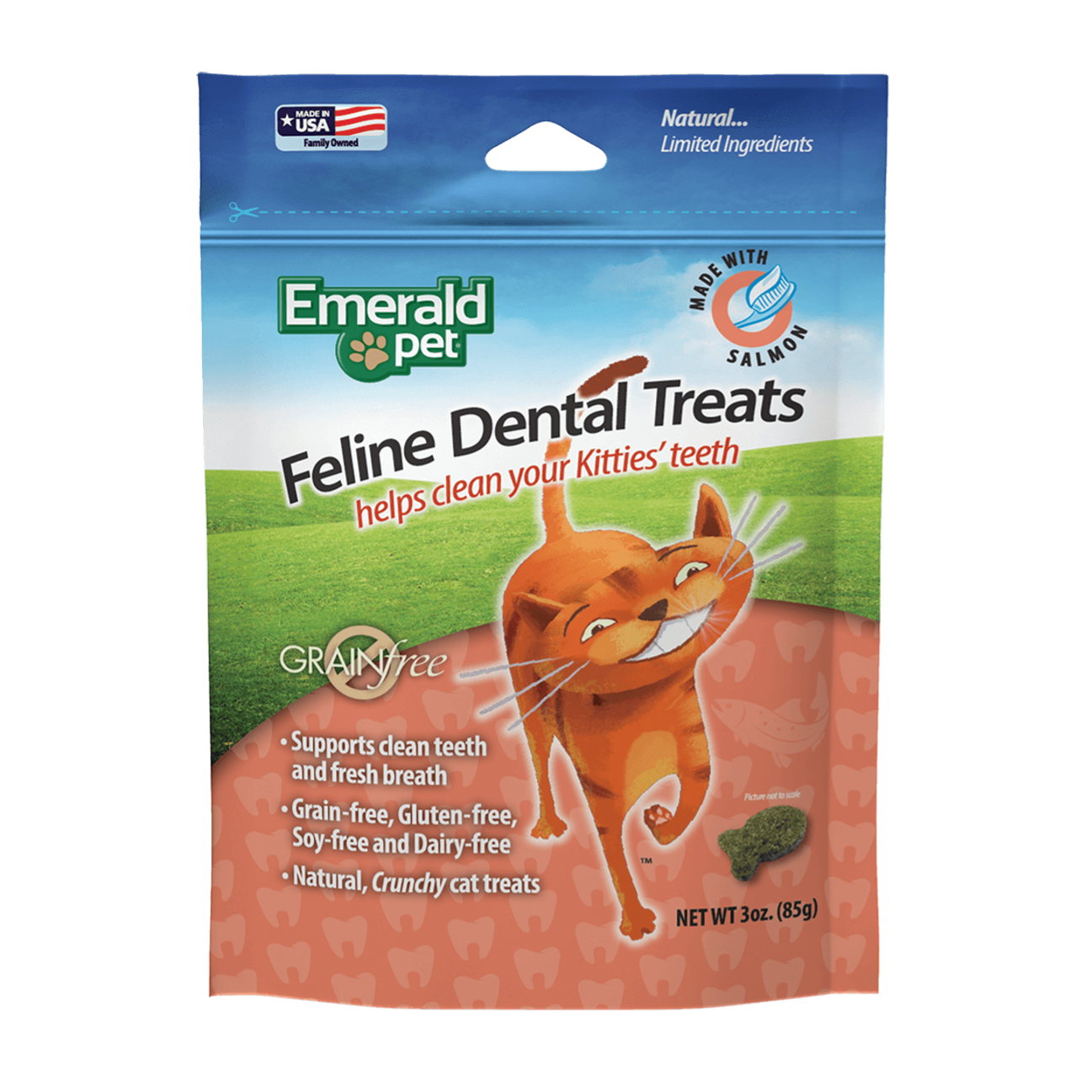 Emerald Pet Cat Snack Dental Salmon - Snacks para Gatos