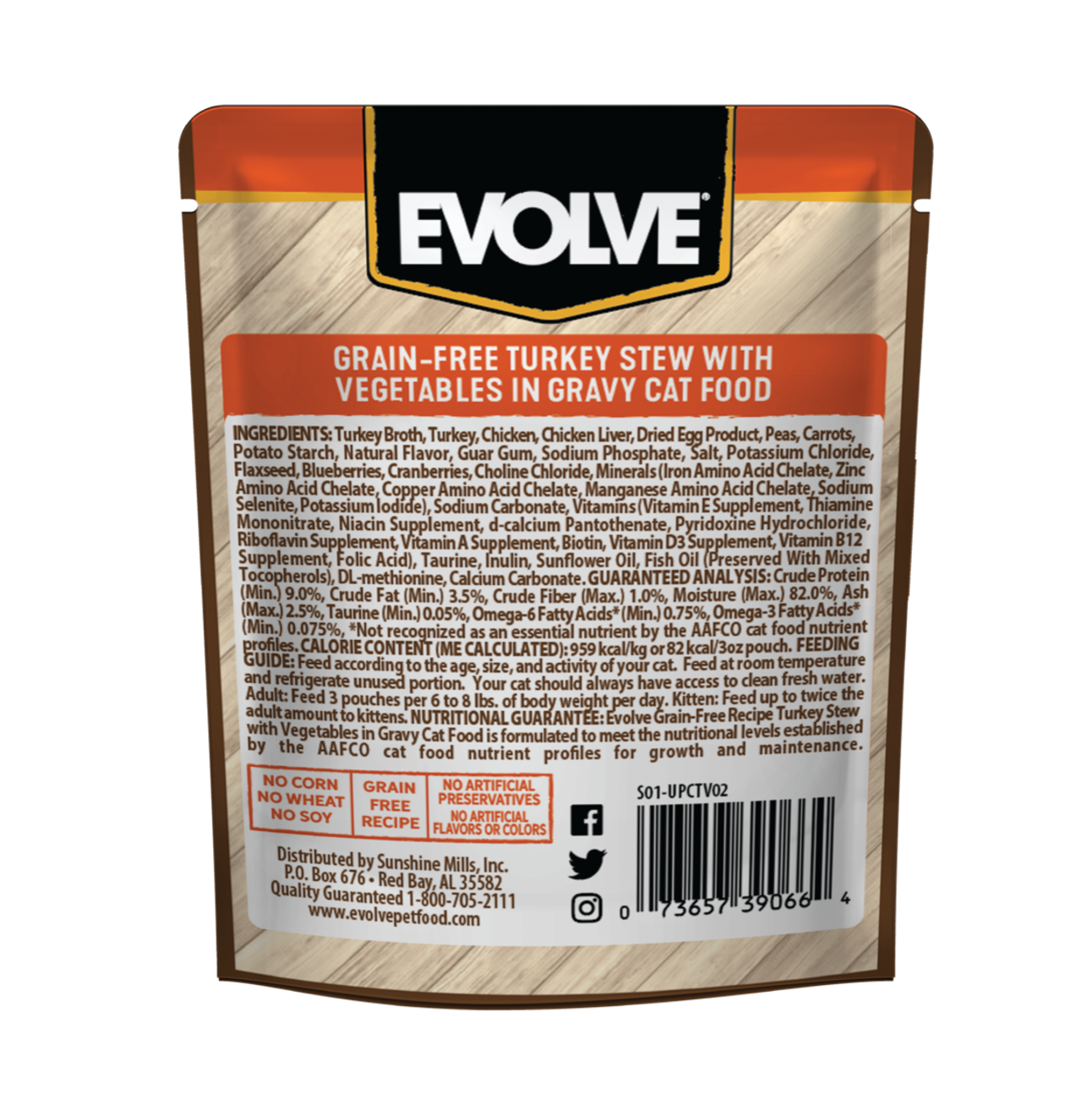 Evolve Cat Grain Free Pavo y Vegetales - Alimento Húmedo para Gatos