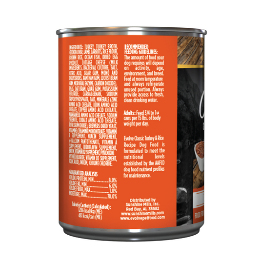 Evolve Dog Classic Pavo Lata - Alimento Húmedo para Perros