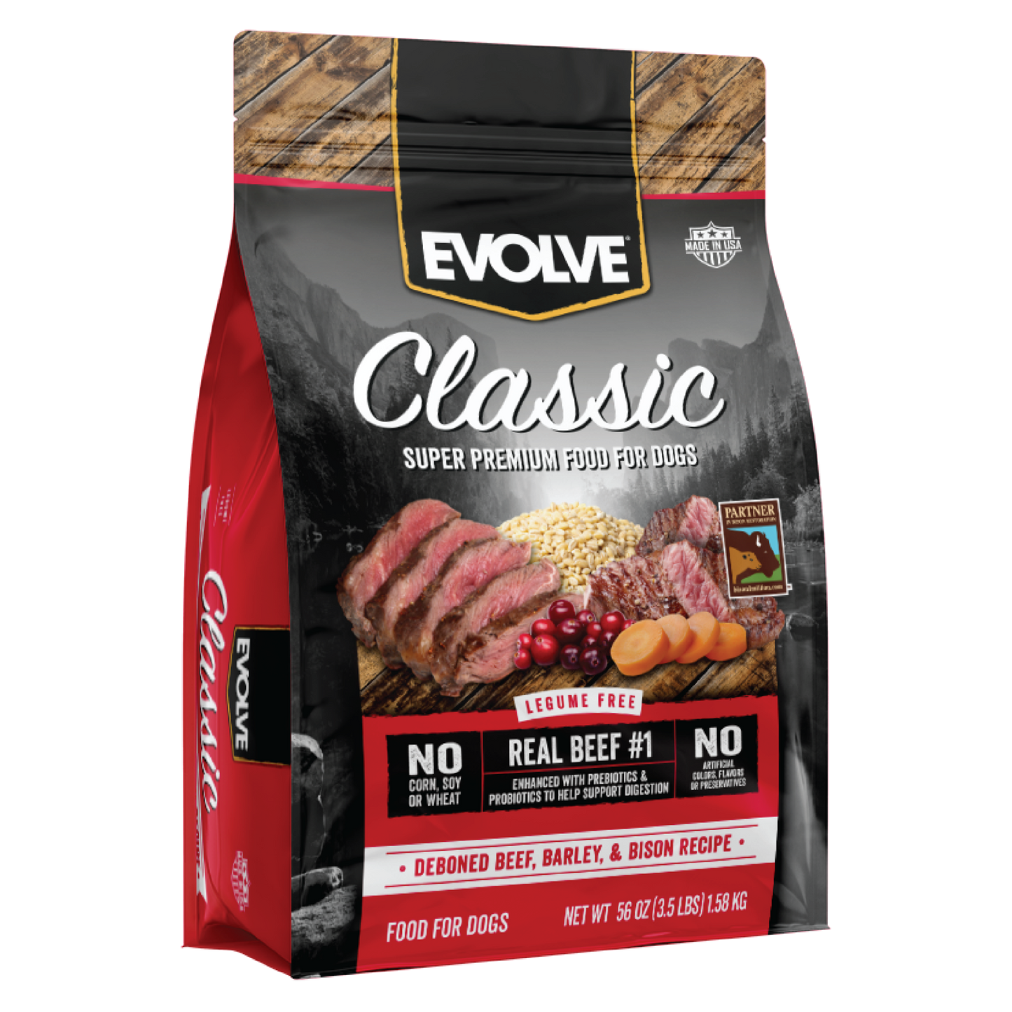 Evolve Classic Beef, Barley and Bison - Alimento para Perros