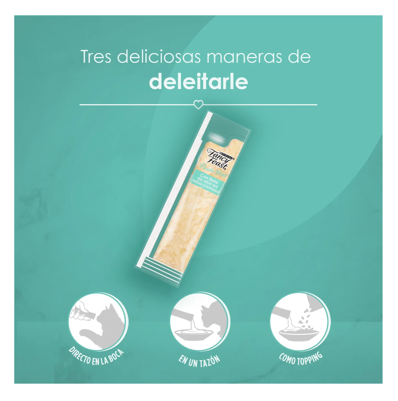 Fancy Feast Purée Kiss Atún - Snacks para Gatos