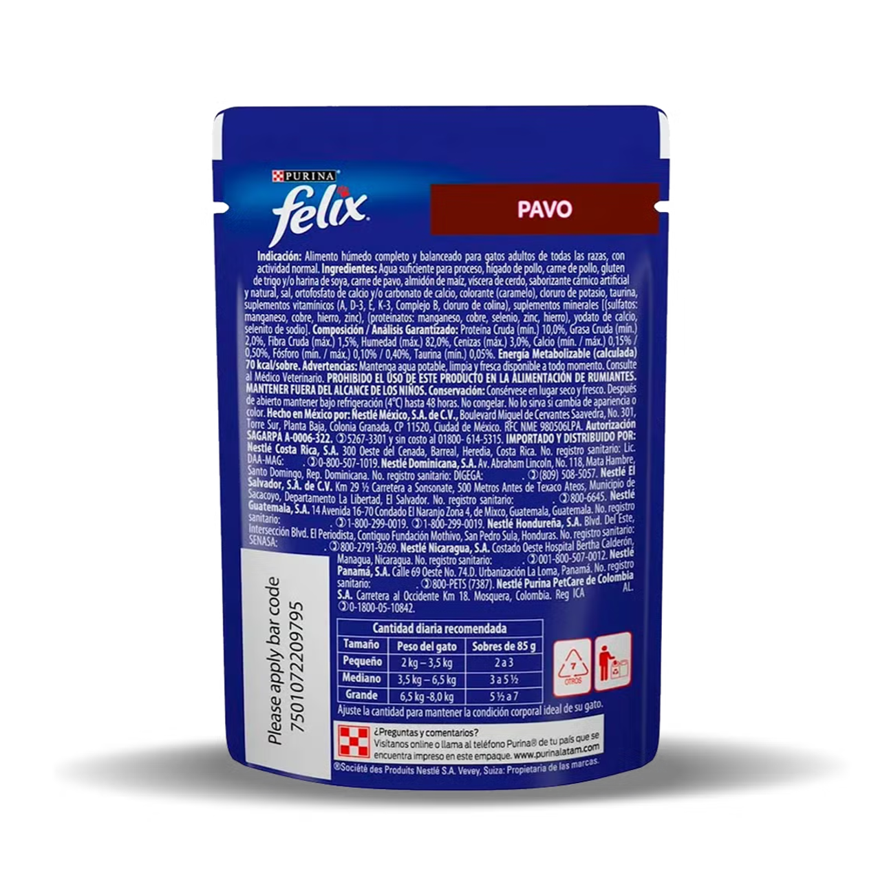 Felix Pouch con Pavo - Alimento Húmedo para Gatos