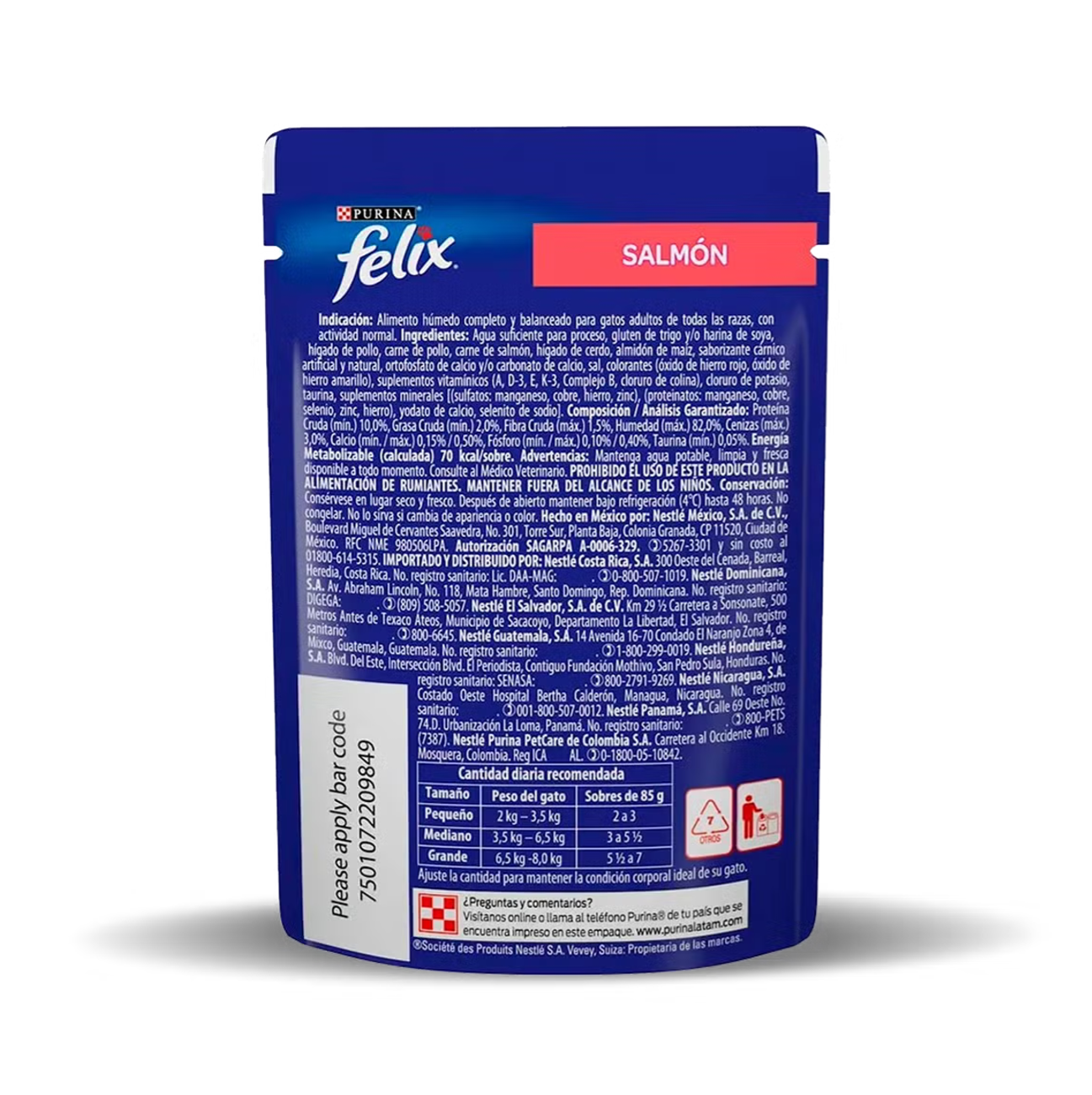 Felix con Salmón - Alimento Húmedo para Gatos