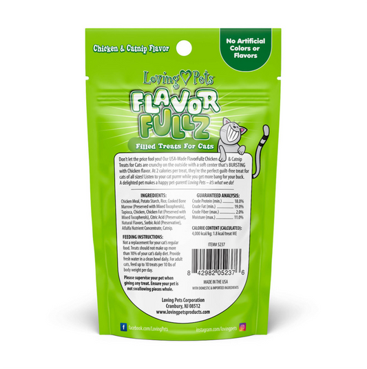 Flavorfullz Cat Treats Chicken and Catnip (85 G) - Snacks para Gatos