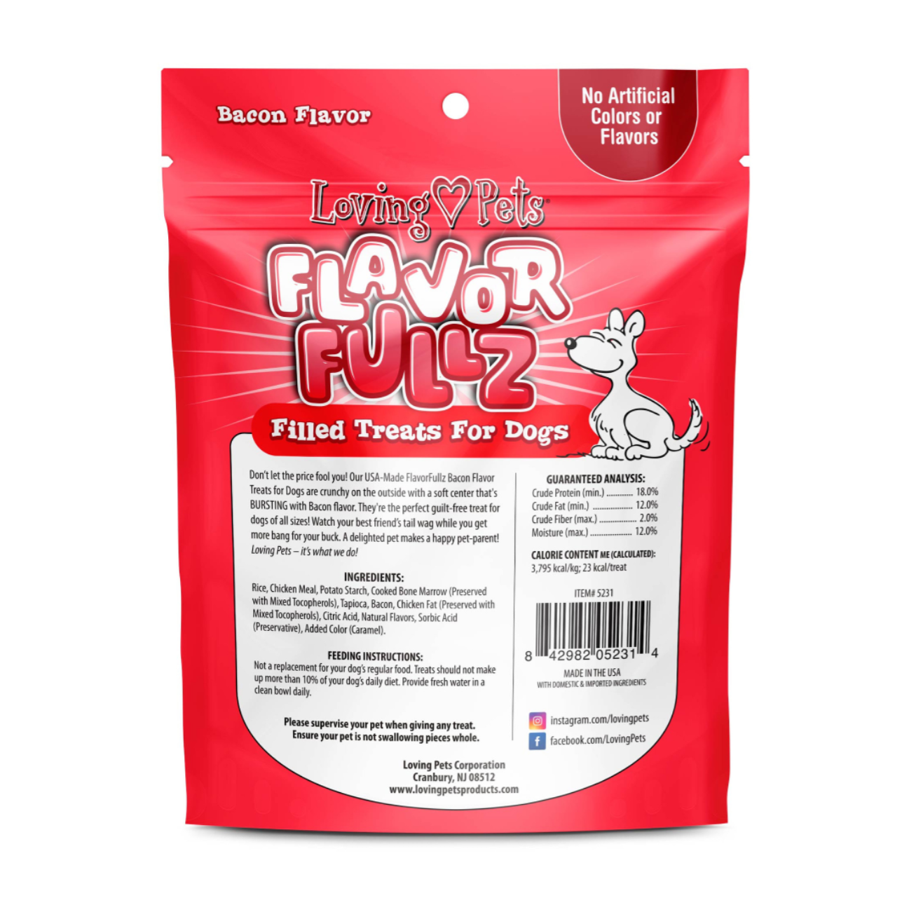 Flavorfullz Dog Treats Bacon - Snacks para Perros