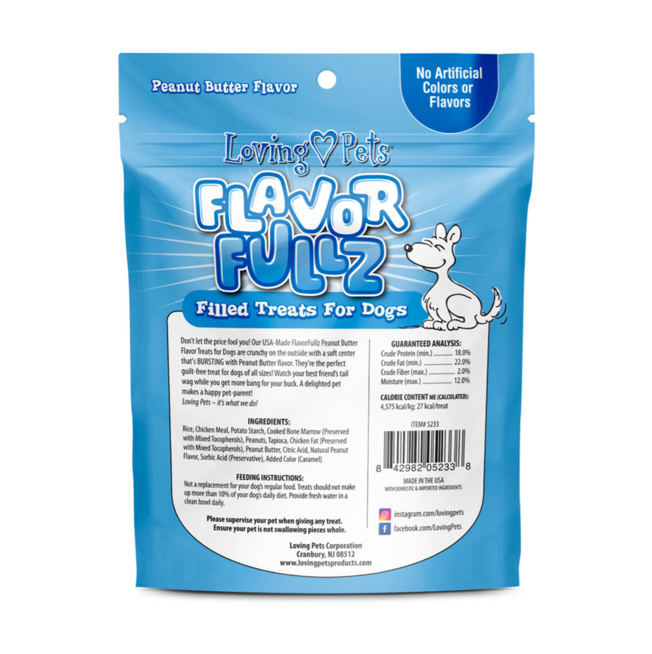 Flavorfullz Dog Treats Peanut Butter - Snacks para Perros