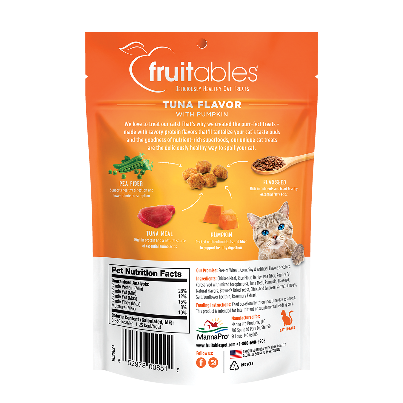 Fruitables Atún y Calabaza - Snacks para Gatos