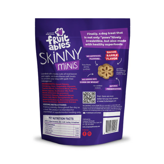Fruitables Skinny Minis Apple Bacon - Snacks para Perros