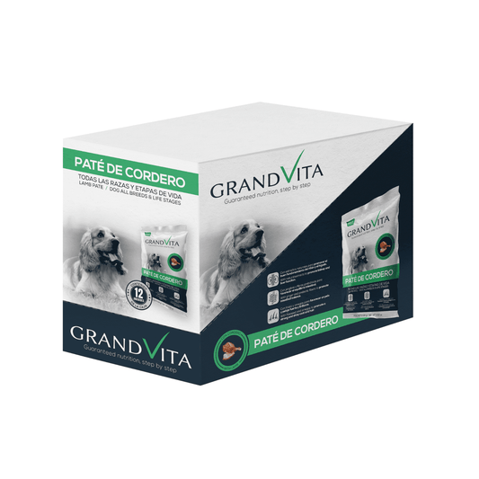 Grand Vita Paté de Cordero - Alimento Húmedo para Perros