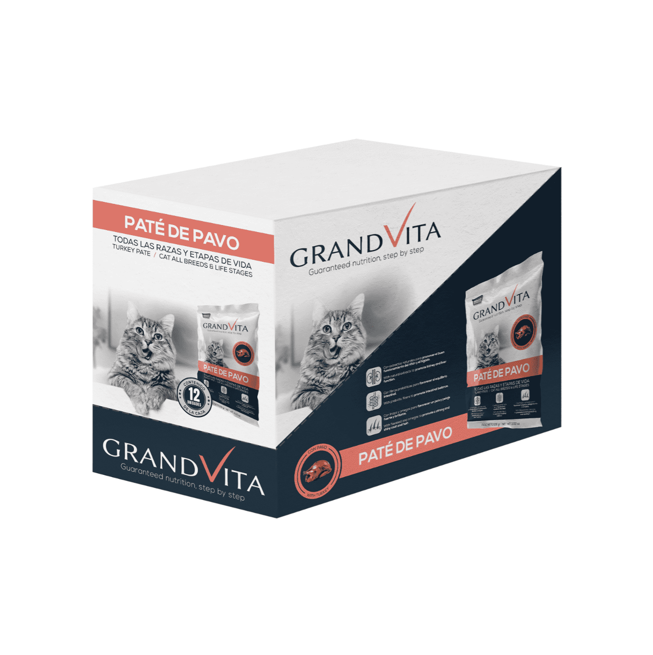 Grand Vita Paté de Pavo - Alimento húmedo para Gatos