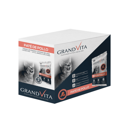 Grand Vita Paté de Pollo - Alimento húmedo para Gatos