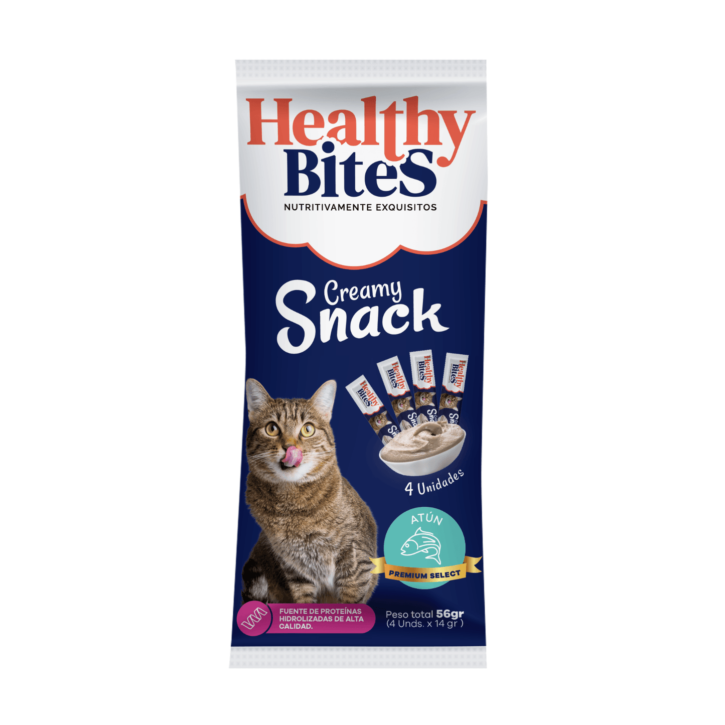 Healthy Bites Creamy Snack Atún para Gatos - Snacks para Gatos