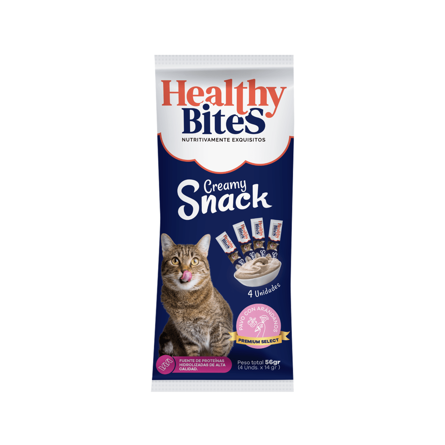 Healthy Bites Creamy Pavo con Arándanos para Gatos - Snacks para Gatos