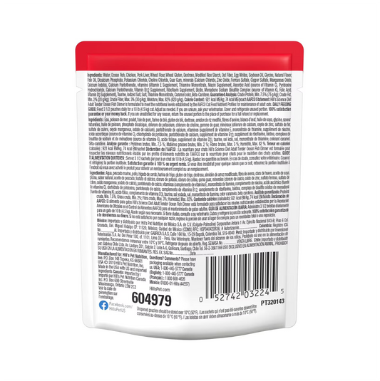 Hills Adult Tender Ocean Fish Dinner Pouch - Alimento Húmedo para Gato