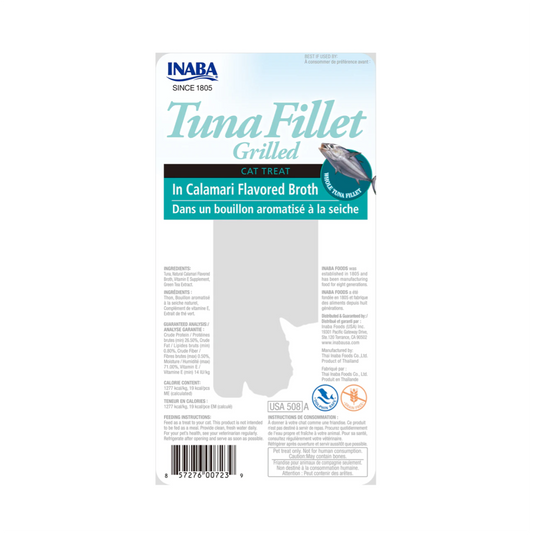 Inaba Cat Grilled Tuna Fillet in Calamari Broth - Snacks para Gatos