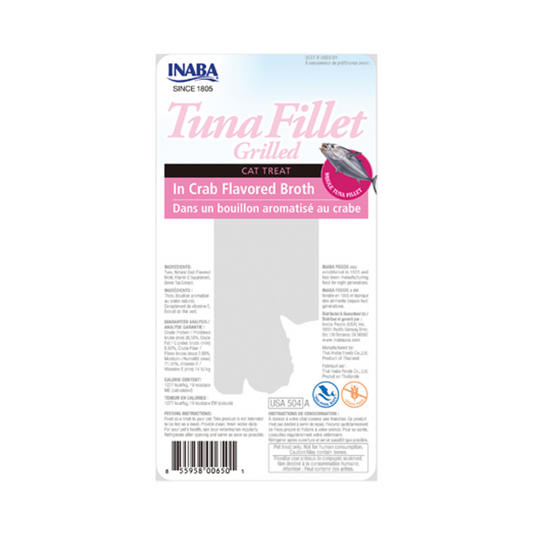 Inaba Cat Grilled Tuna Fillet in Crab Broth - Snacks para Gatos