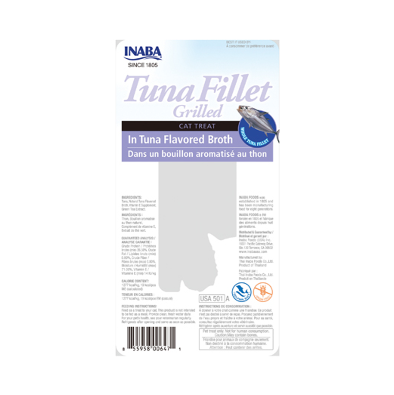 Inaba Cat Grilled Tuna Fillet in Tuna Broth - Snacks para Gatos